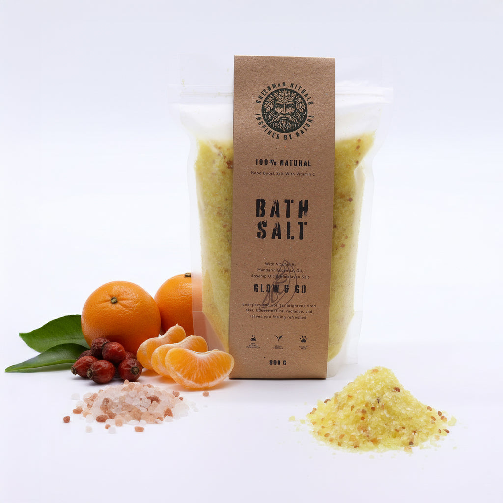 Aromatherapy Bath Salts with Vitamin C, Mandarin Essential Oil & Rosehip Oil 800g
