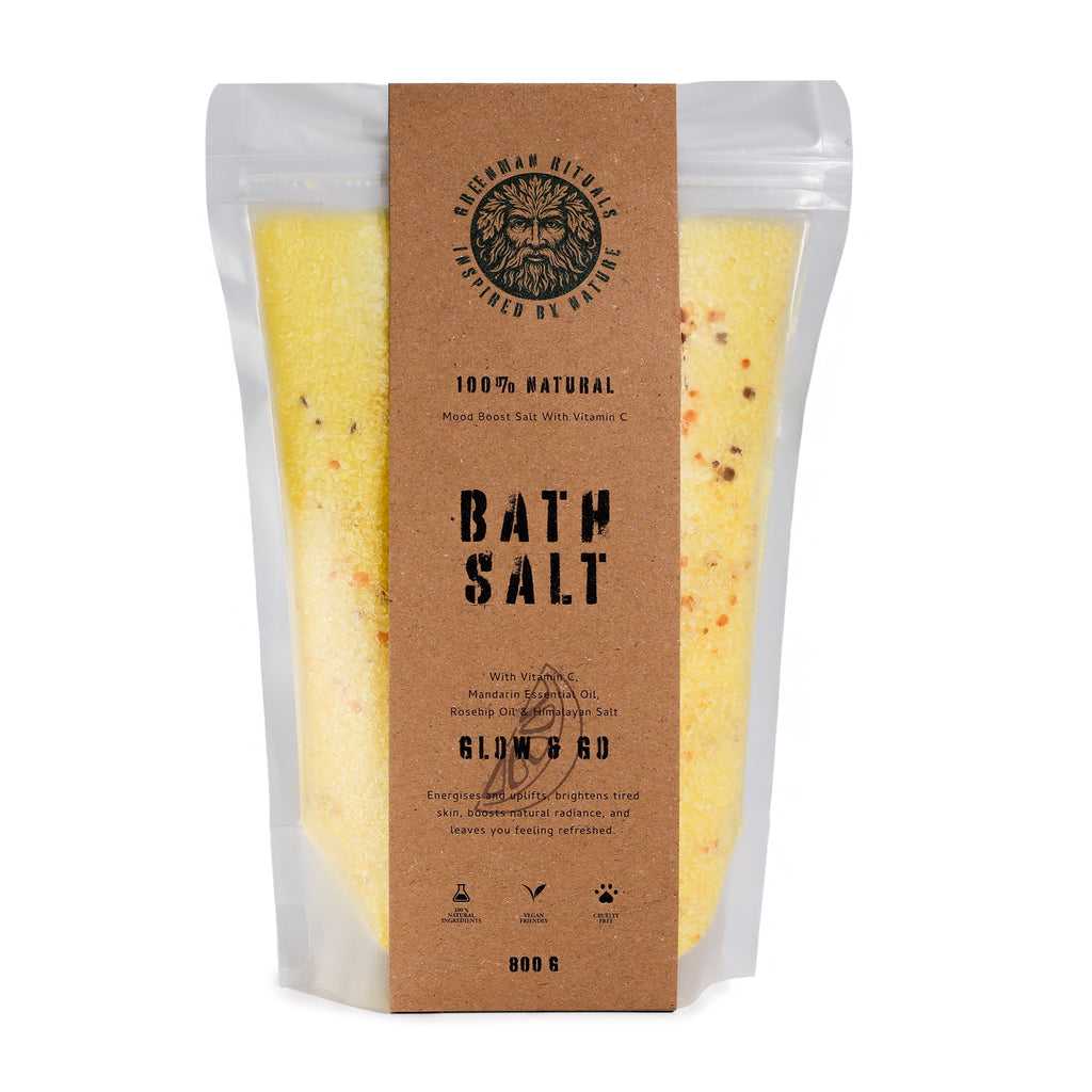Aromatherapy Bath Salts with Vitamin C, Mandarin Essential Oil & Rosehip Oil 800g
