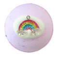 Apple & Lily Pink Bath Bomb with Rainbow Charm