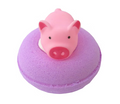 Peony, Passionfruit & Orchid Bath Bomb Donut Fizzer with Piggy Toy