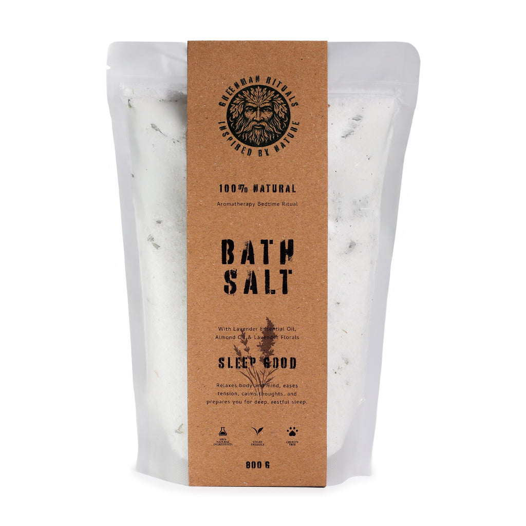Aromatherapy Bath Salts with Lavender Essential Oil, Almond Oil & Lavender Florals 800g